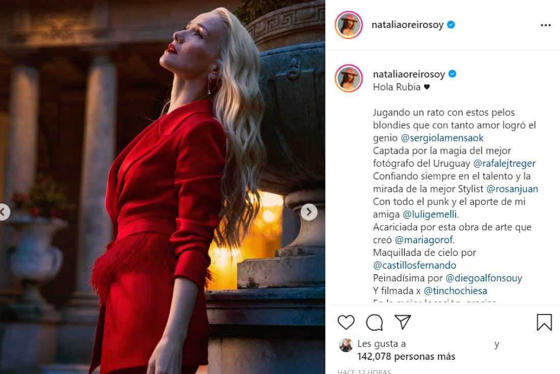 Natalia Oreiro deslumbró con su nuevo look: “Jugando un rato con estos pelos blondies”
