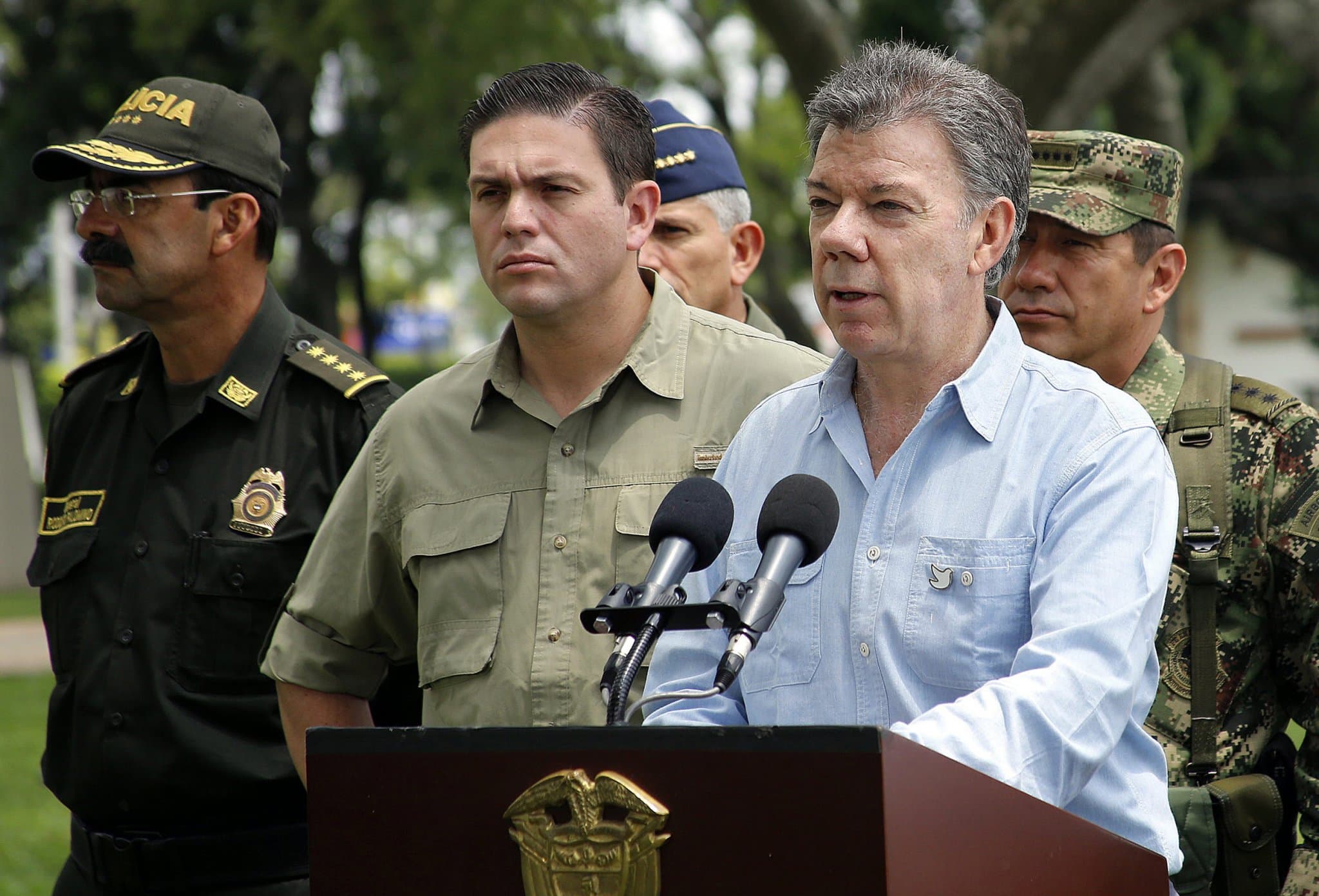 Santos visitó un campamento de paz de las FARC