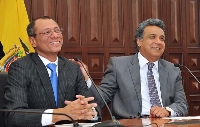 Una multitud festejó en Quito el triunfo electoral del binomio oficialista Lenín Moreno-Jorge Glas