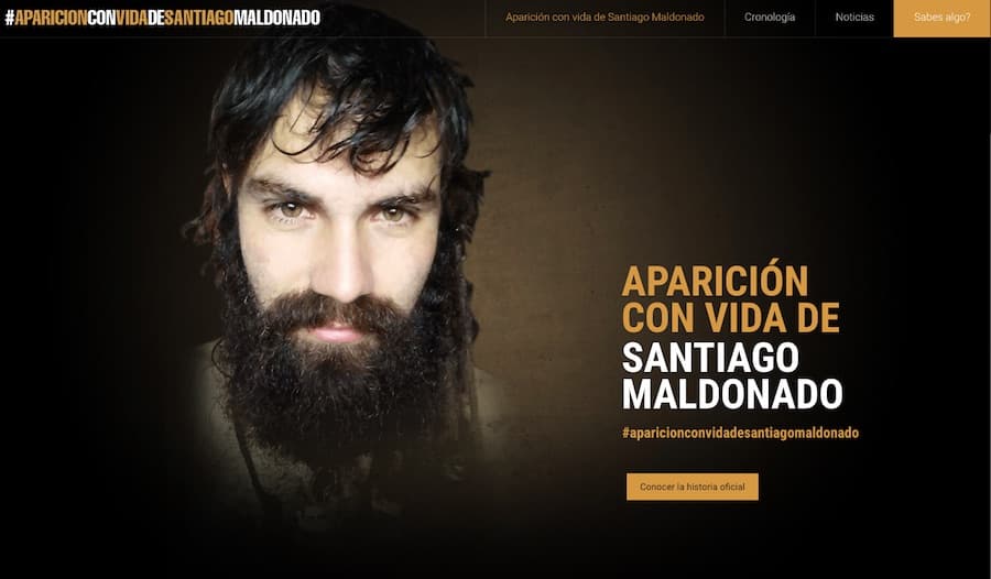 La familia de Santiago Maldonado creó un sitio web para dar información y denunciar noticias falsas