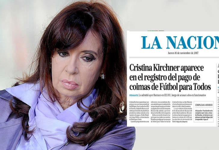 La respuesta de Cristina Kirchner a la tapa del diario La Nación