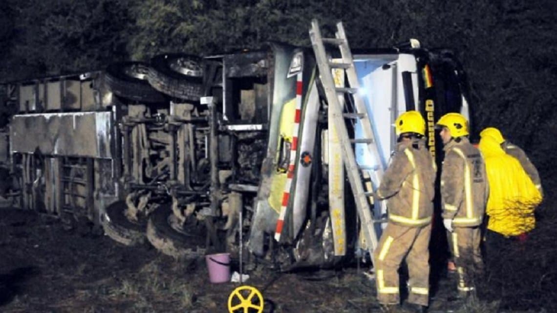 Trágico accidente de un micro en Santiago del Estero