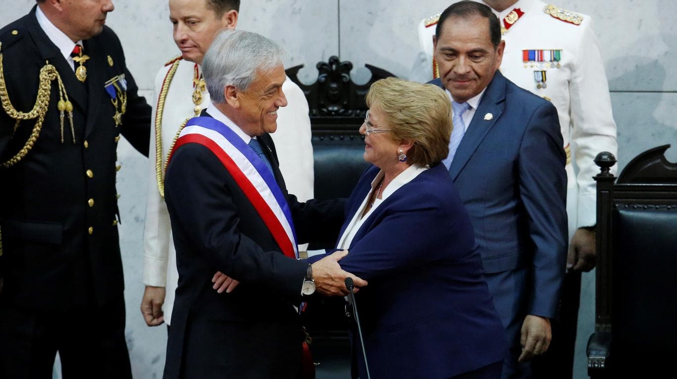Sebastián Piñera asumió su segundo mandato presidencial