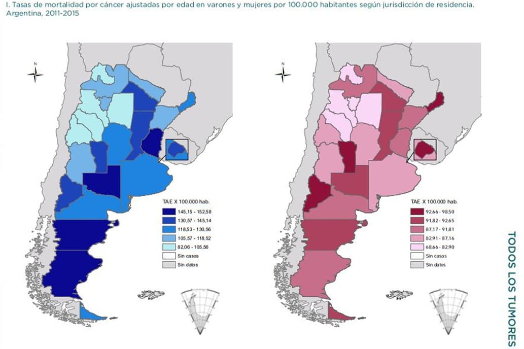 En la Argentina, la mortalidad por cáncer en los hombres bajó un 5%