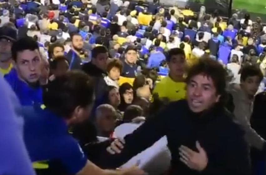 Gonzalito Rodríguez, a las puteadas en la cancha de Boca: se cruzó feo con un plateísta