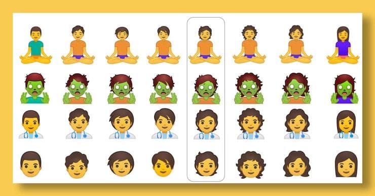 Google presentó 53 opciones con de emojis con género neutro en Android Q