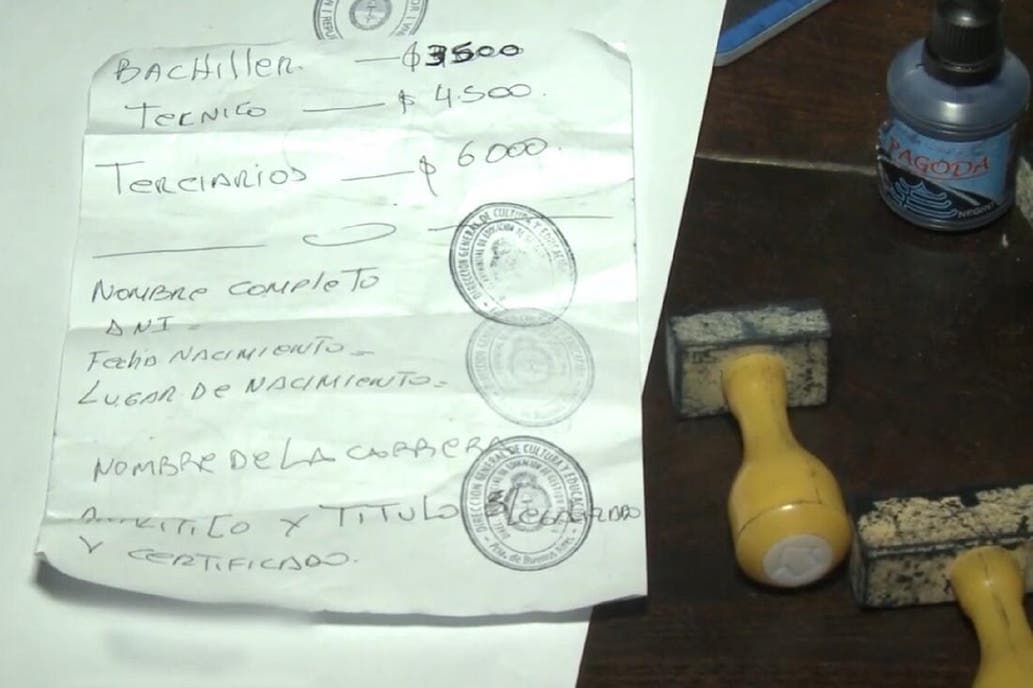 «Te digo ya sin mirar porque entregué uno ayer: $18.000»: las escuchas de la banda que vendía títulos truchos