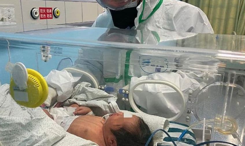 China: un bebé nació infectado con coronavirus