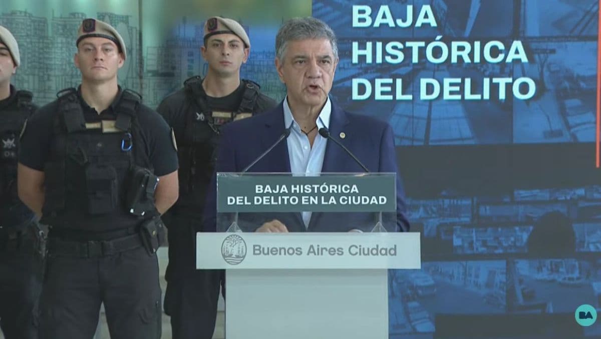 Featured image for: Jorge Macri anunció una baja histórica del delito en la Ciudad