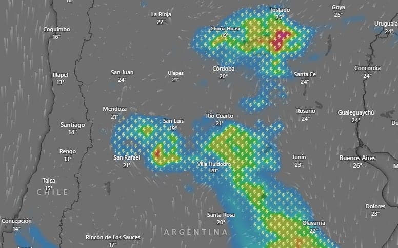 Featured image for: Hay alerta naranja y amarilla por tormentas, calor y viento para este miércoles 14 de enero: las provincias afectadas