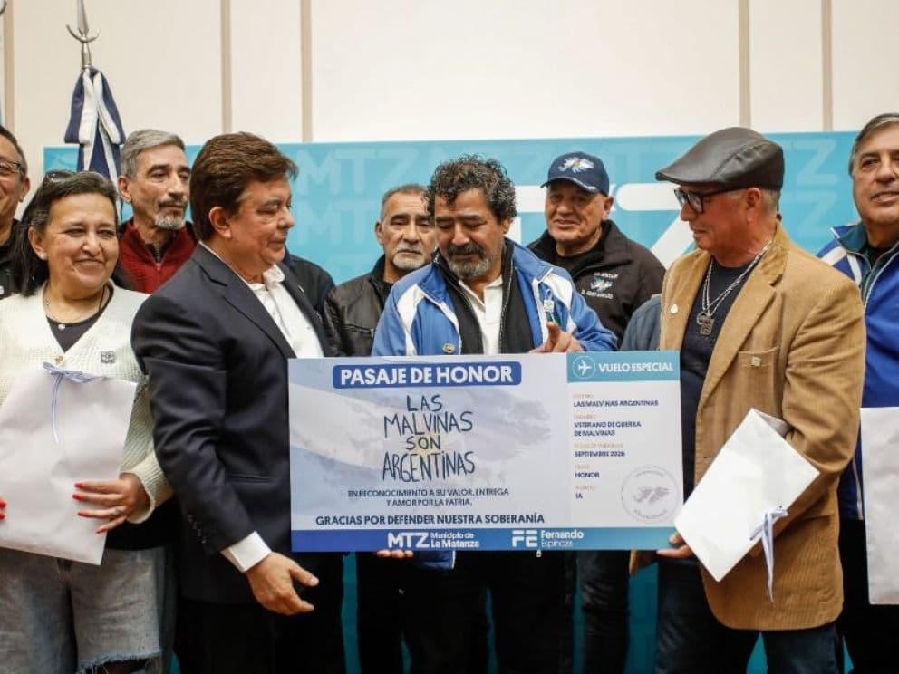 Espinoza anunció un nuevo viaje de veteranos de La Matanza a las Islas Malvinas
