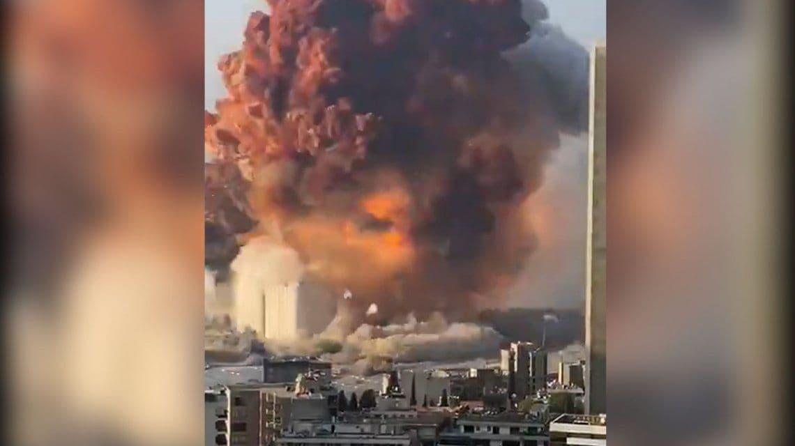 Gran explosión en el puerto de Beirut