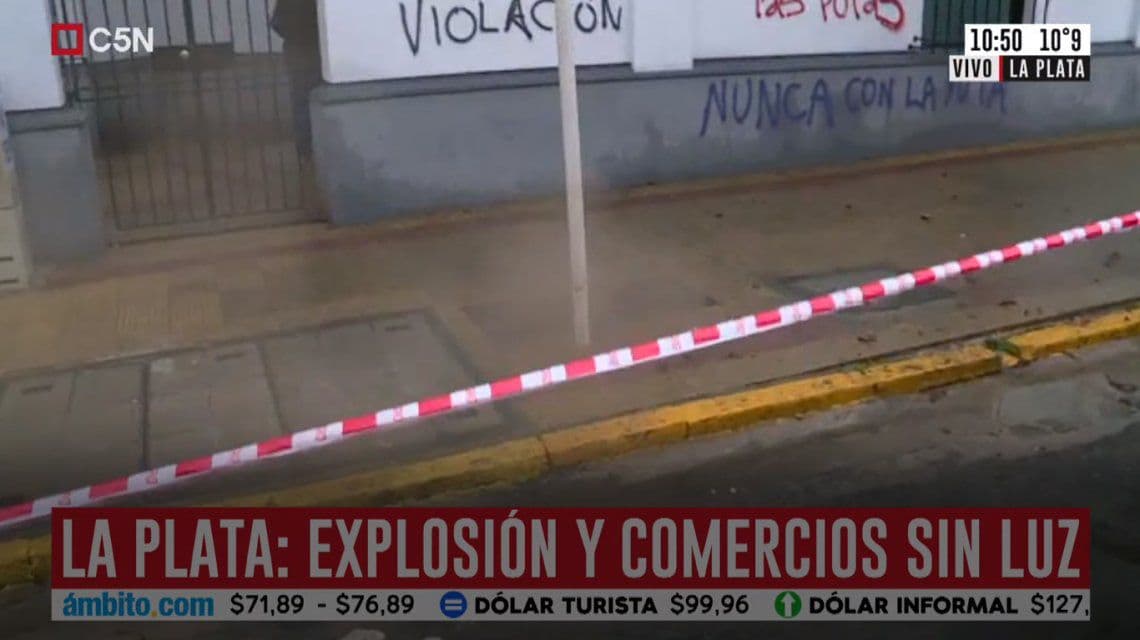 Explosión en La Plata: Varios comercios quedaron sin luz