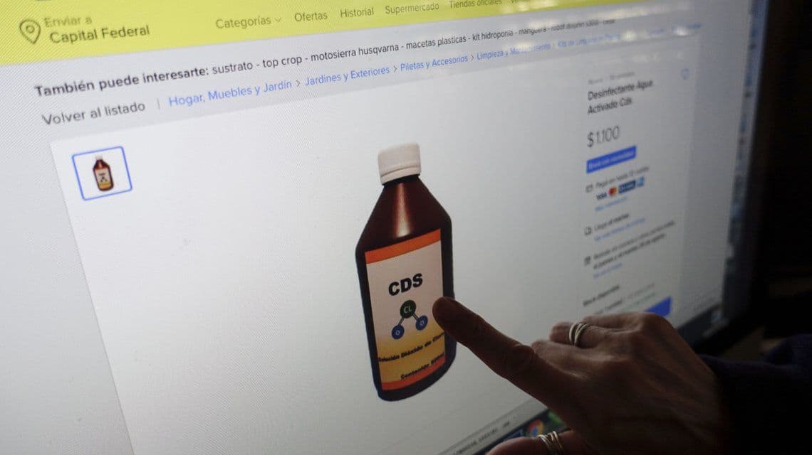 La ANMAT bloqueó la venta de dioxido de cloro por internet