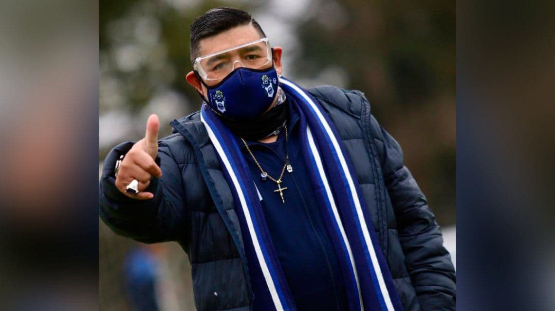 Diego Maradona volvió a los entrenamientos con Gimnasia
