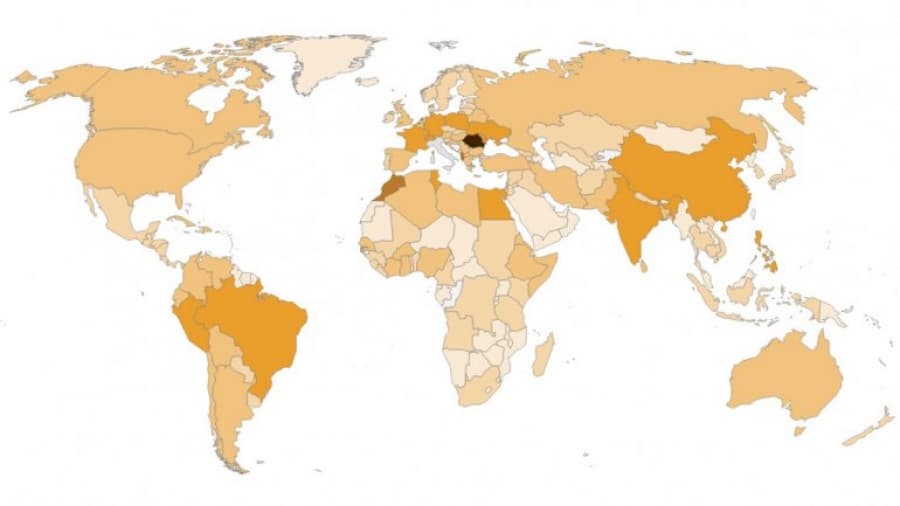 El mapa del día: cuántos extranjeros viven en cada país