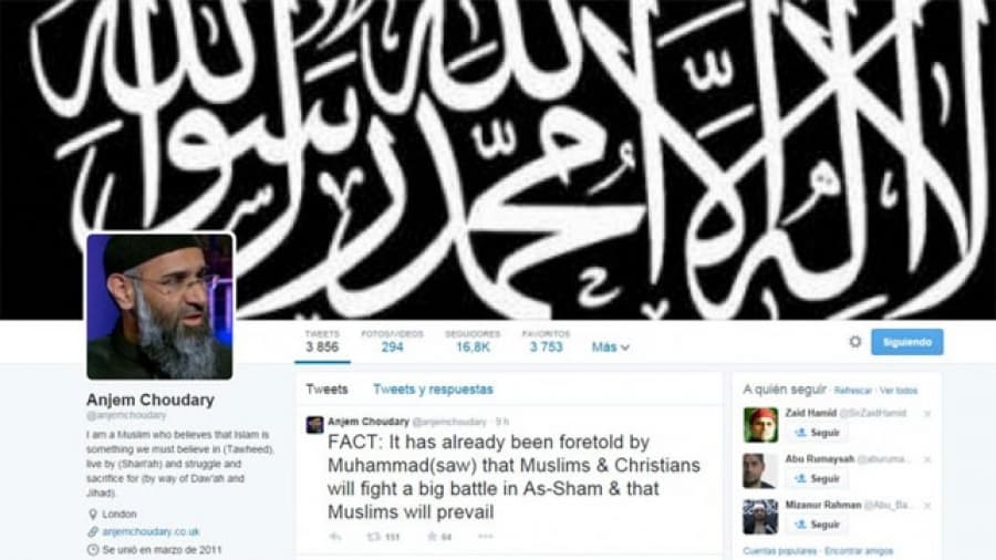 Choudary en Twitter: «Habrá una guerra entre cristianos y musulmanes»