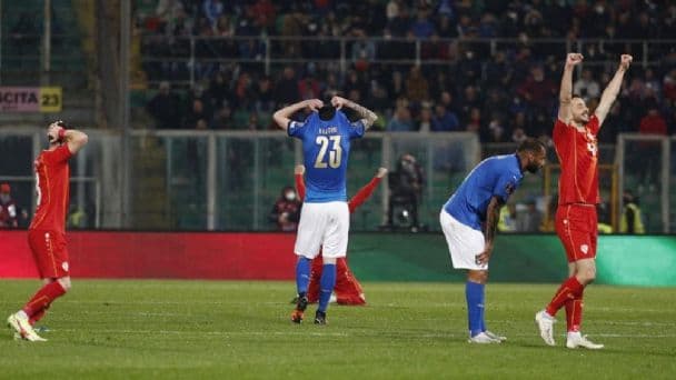 Impacto mundial: Italia quedó fuera de Qatar 2022 tras perder con Macedonia del Norte
