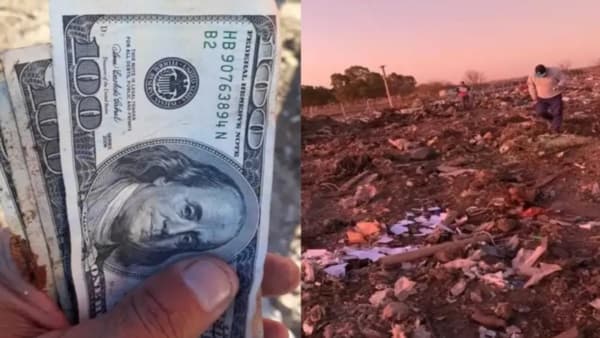 Un tesoro en un basural: empleados municipales encontraron miles de dólares en un mueble viejo
