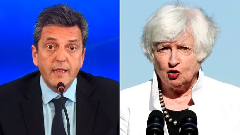 Sergio Massa se reunió con la secretaria del Tesoro, Janet Yellen