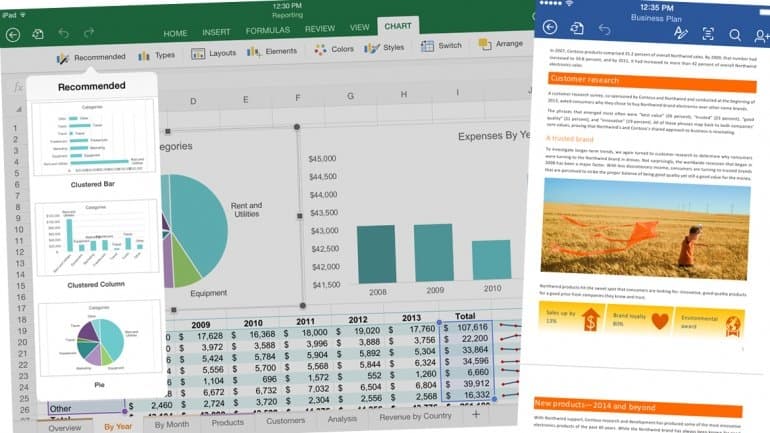 Office, gratis para iPhone, iPad y tablets con Android