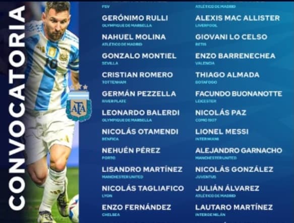 Con una sorpresa, los convocados de Scaloni para los partidos de la Selección argentina ante Paraguay y Perú