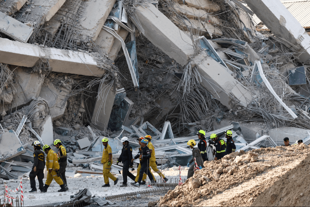 Sismo en Tailandia: Cayó un edificio en Bangkok y hay 3 muertos y decenas de desaparecidos