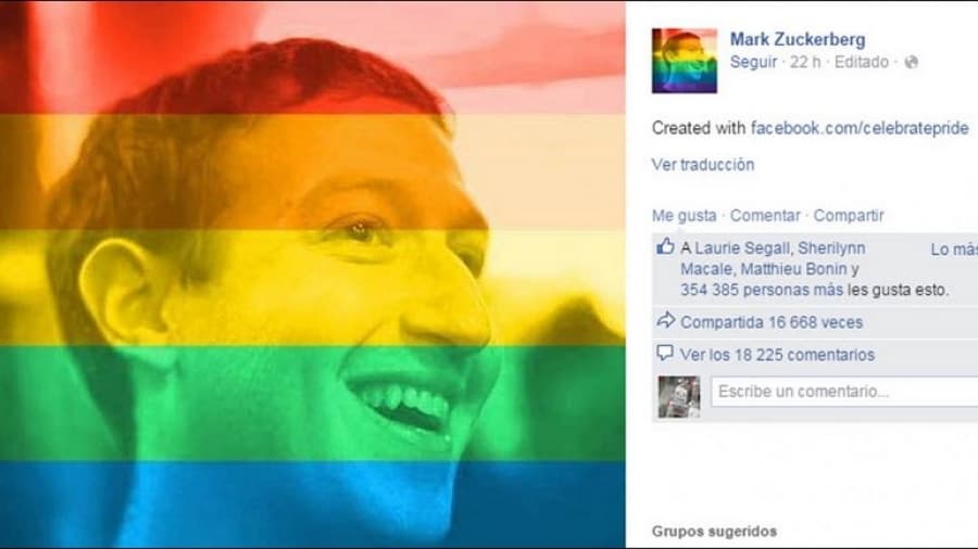Facebook creó un filtro de arco iris para celebrar la legalización del matrimonio gay en EEUU