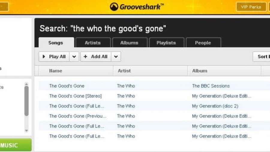 Grooveshark murió, pero está de vuelta en línea