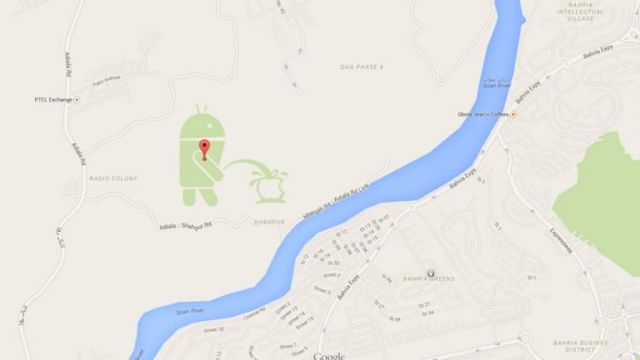 La escatológica broma contra Apple oculta en Google Maps