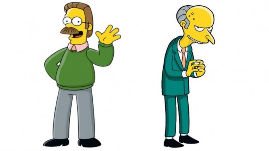 ¿Flanders y el señor Burns abandonan Los Simpson?