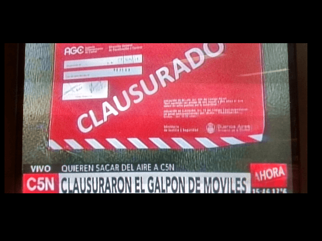 La Ciudad clausuró el galpón de móviles de C5N