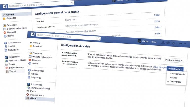 Cómo desactivar la reproducción automática de videos en Facebook