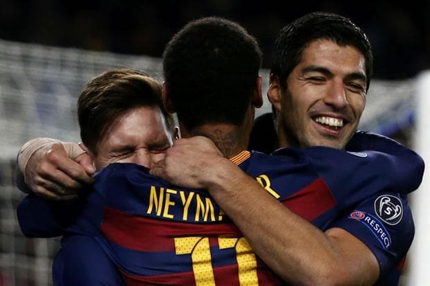 Entre Messi, Neymar y Suárez hicieron 44 goles más de los que marcó River en todo el año 2015