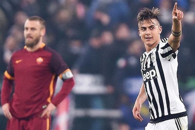 Con un gol de Dybala, Juventus venció a Roma y llegó a los 11 triunfos en fila