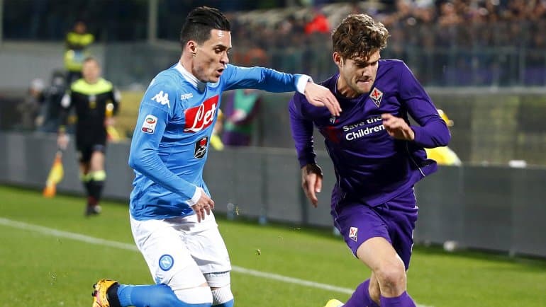 Higuaín volvió al gol en la igualdad de Napoli y Fiorentina