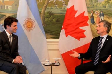 Macri está reunido en Washington con el primer ministro de Canadá
