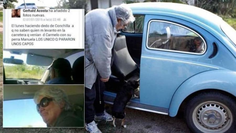 Pepe Mujica lo hizo de nuevo: ahora levantó a un ciudadano que hacía dedo