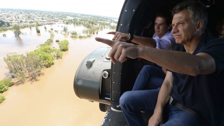 Macri en Santa Fe: «Estamos ante una catástrofe ambiental»