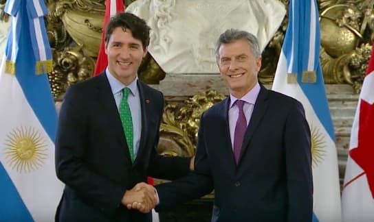 Macri y Trudeau acordaron cooperar en comercio, minería y refugiados
