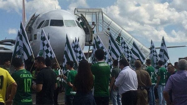 El emocionante recibimiento a Atlético Nacional en Chapecó