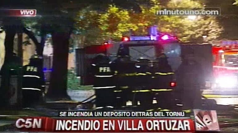 Incendio en una fábrica textil de Villa Ortúzar
