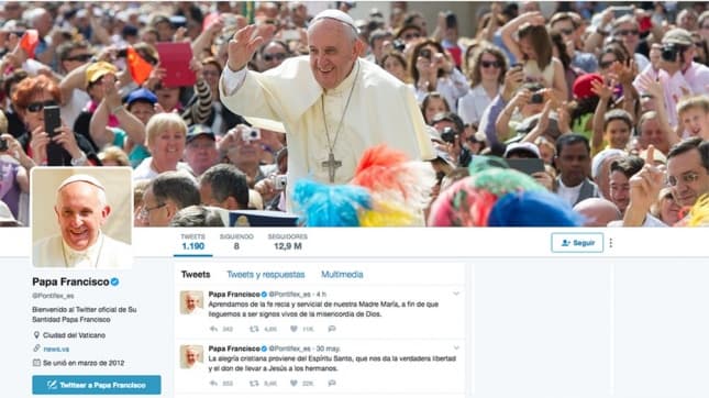 El papa Francisco es el líder mundial más seguido en Twitter