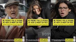 «Mirar a la muerte a la cara», la curiosa campaña vial para educar a los peatones en Francia