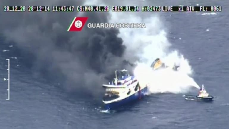 Confirman que hallaron cuatro cuerpos y ya son cinco los muertos por el incendio en el ferry