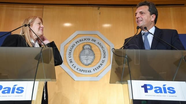 Massa y Stolbizer anunciaron que los precandidatos de 1País buscarán renunciar a los fueros