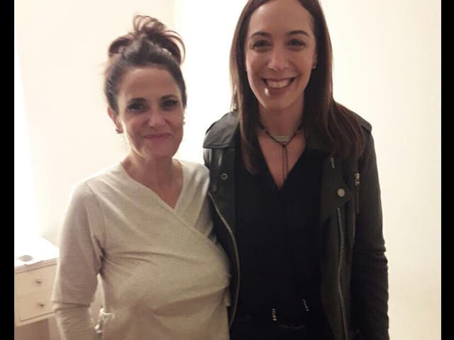 María Eugenia Vidal fue a ver «Casados Sin Hijos»