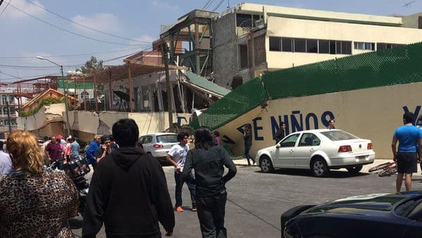 Terremoto en México: colapsó un colegio primario y hay niños atrapados bajo los escombros