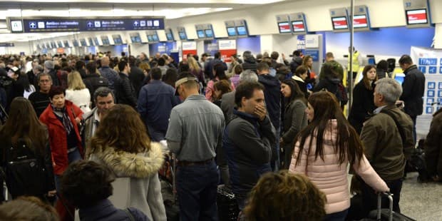Demoras en Aeroparque y Ezeiza