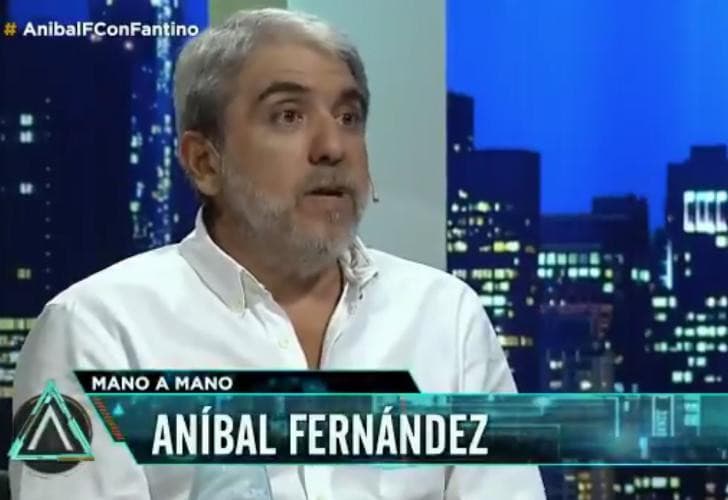 Aníbal Fernandez se desahoga en la tele contra Macri y Máximo K